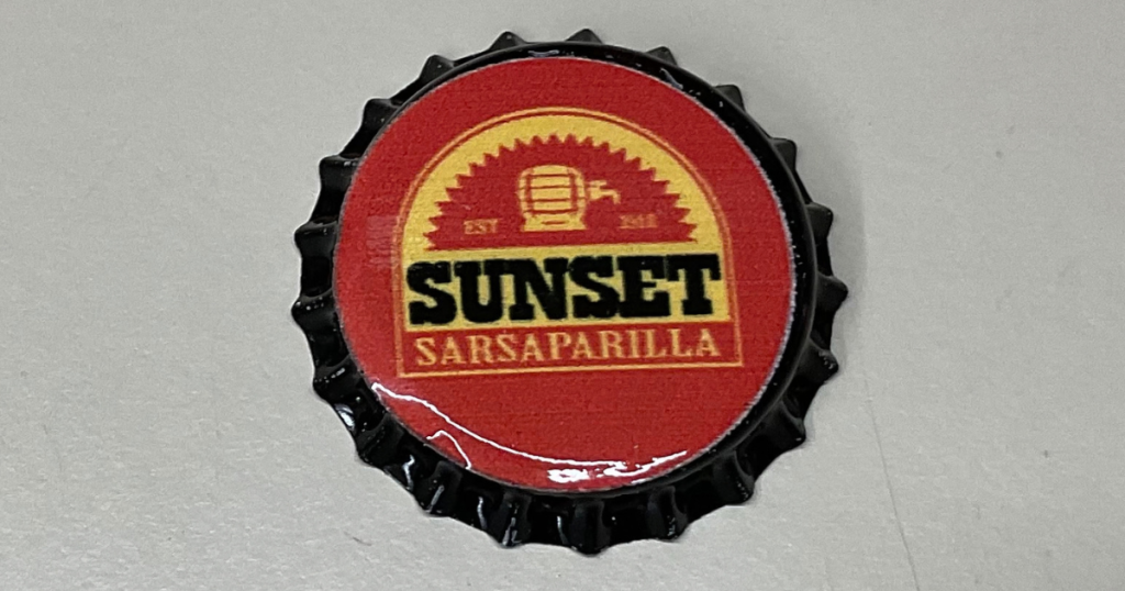Sunset Sarsaparilla Bottle Cap