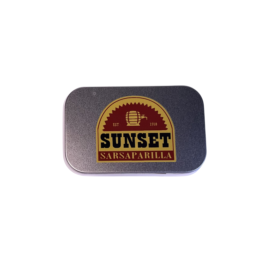 Sunset Sarsaparilla Caps Tin