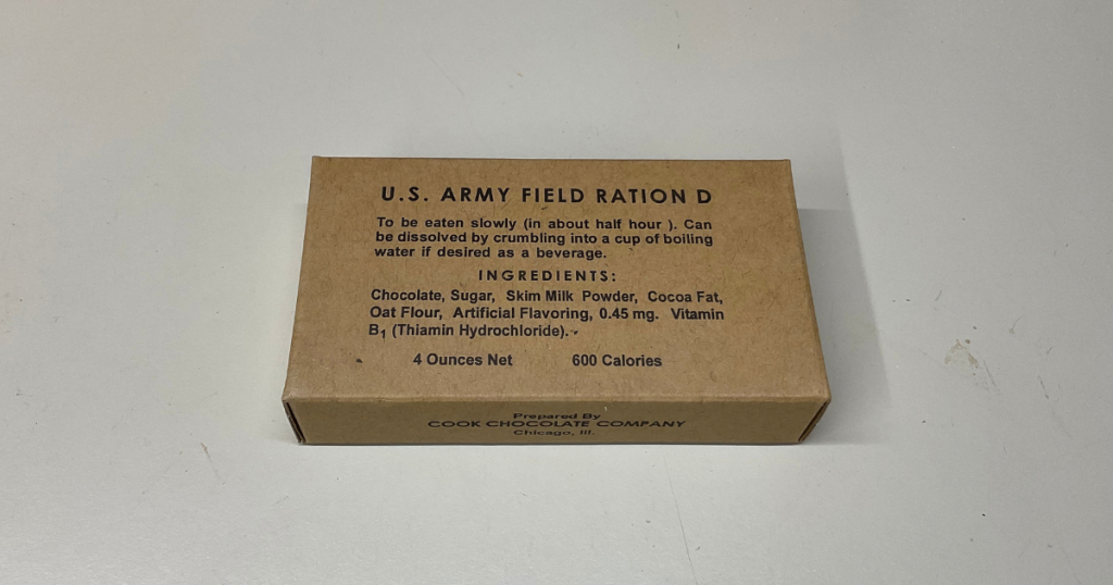 WWII Tropical Chocolate Ration D – Reproduction