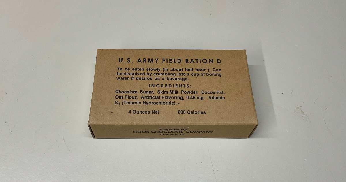 WWII Tropical Chocolate Ration D – Reproduction