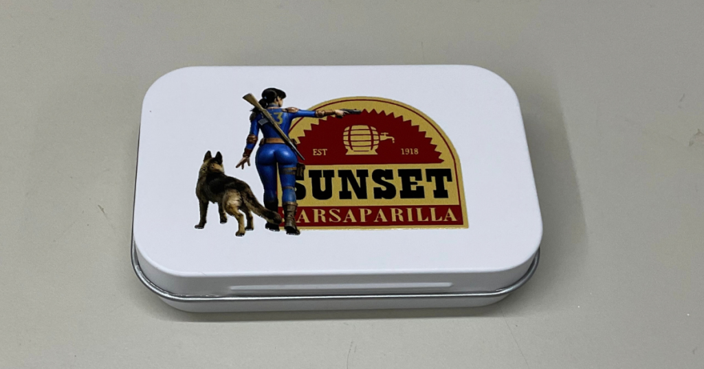 Sunset Sarsaparilla Lucy Vault 33 Empty Tin Box