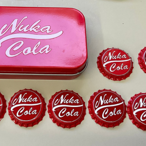 Nuka Cola Original Logo with 8 Bottle Caps